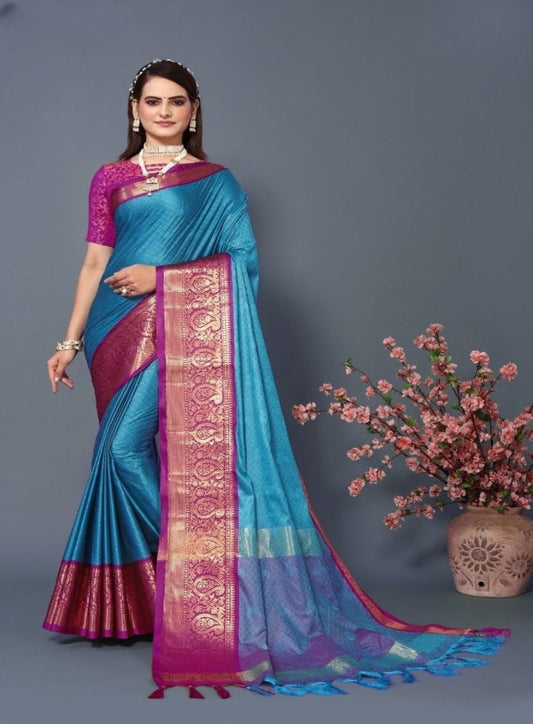 Exquisite Soft Cotton Silk Saree with Woven Design