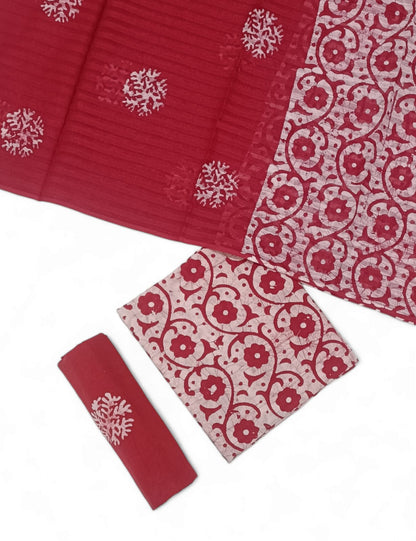 Wax Batik Cotton Hand Block Print Dress Material