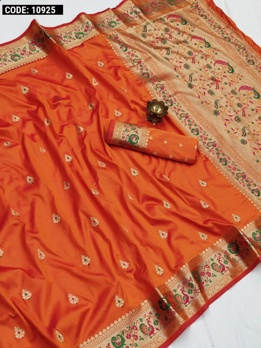 Regal Paithani Silk Saree with Zari Weaving Work: Timeless Elegance