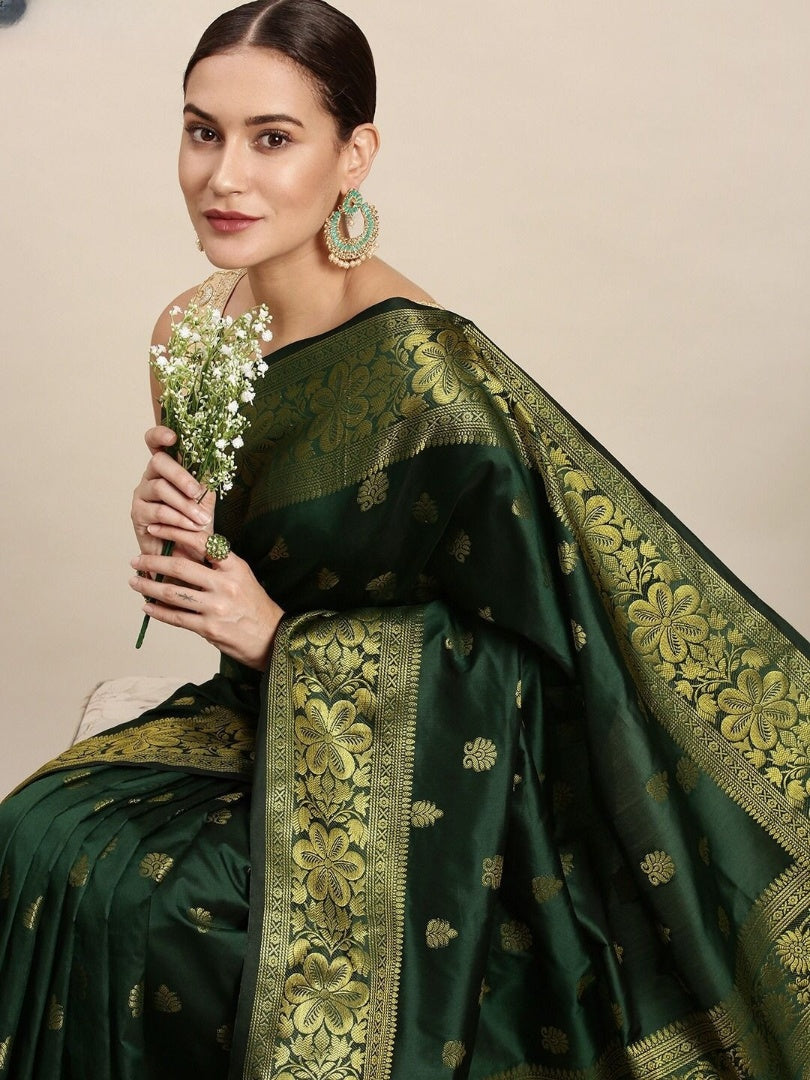 Exquisite Lichi Silk Saree with Zari Weaving Work: Timeless Elegance