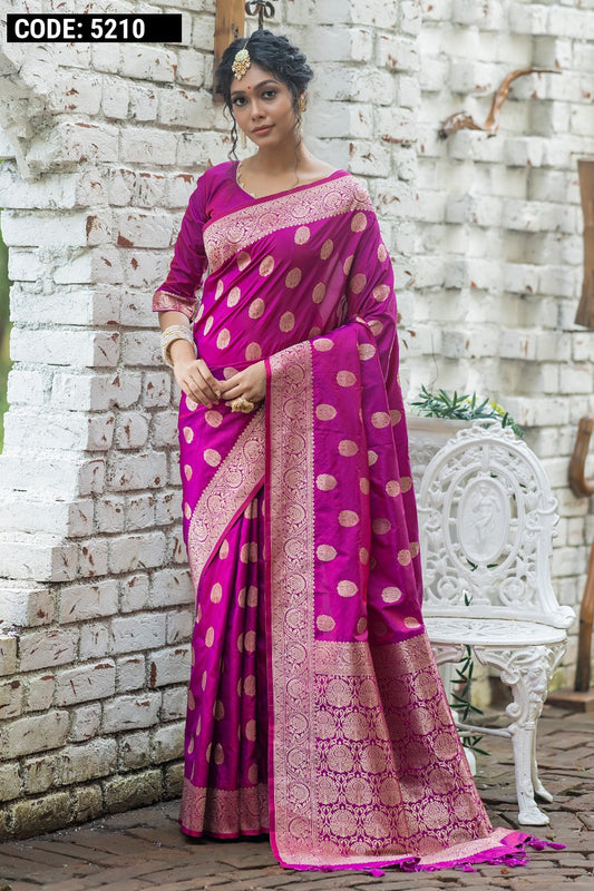 Exquisite Soft Banarasi Katan Silk Saree with Zari Woven Work